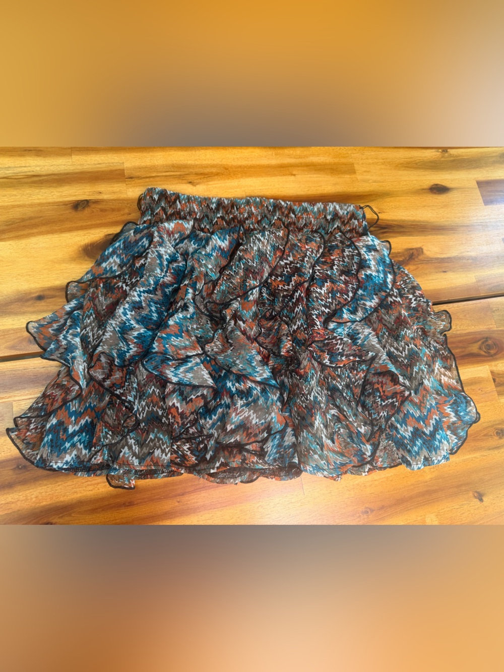 Wet Seal Y2K Revival Boho Festival Ruffle Skirt